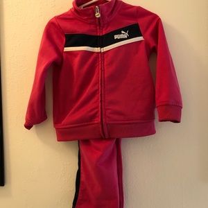 Puma Toddler Girls Hot Pink Sweatsuit